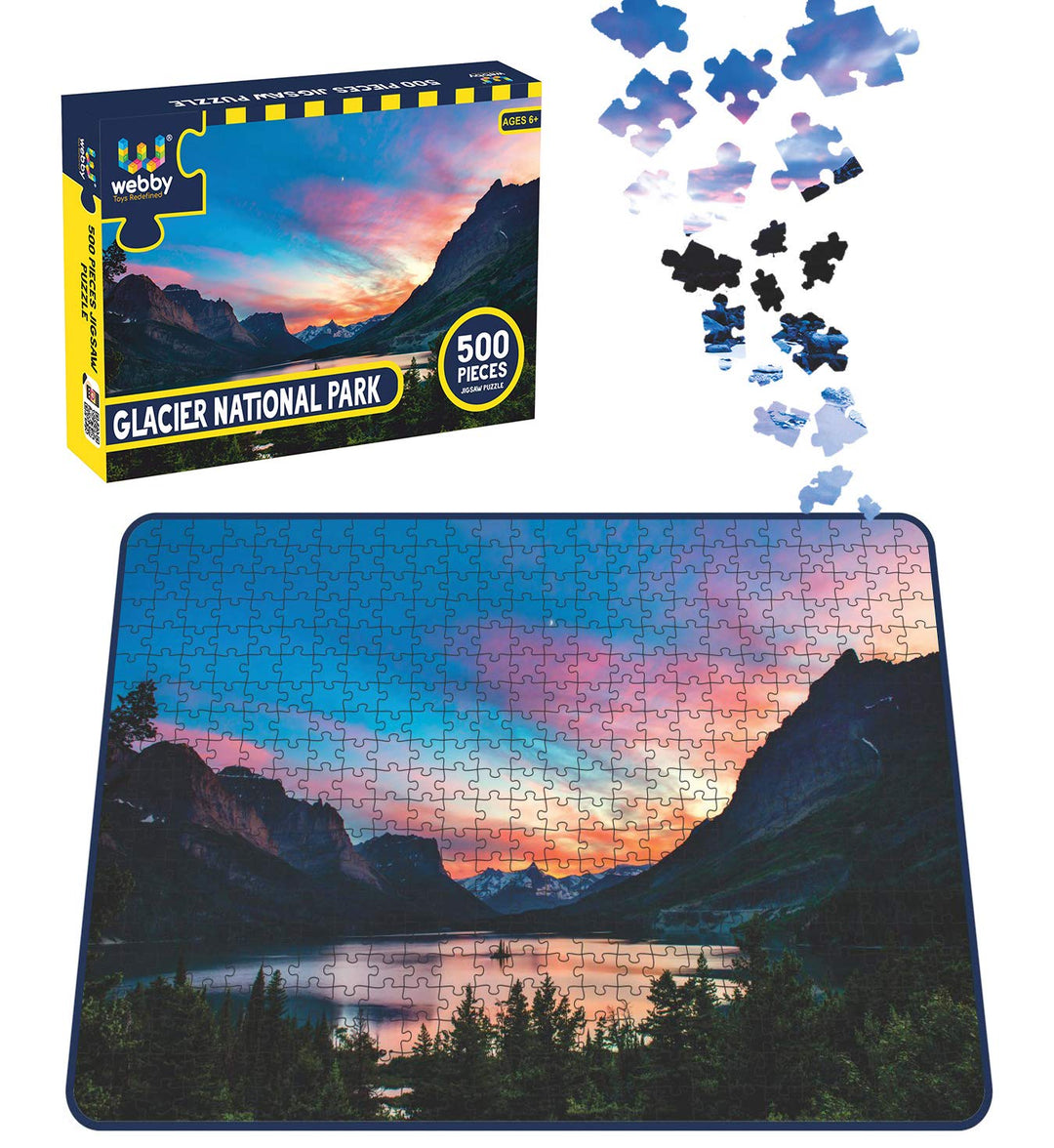 Webby Glacier National Park Wooden Jigsaw Puzzle, 500 pieces