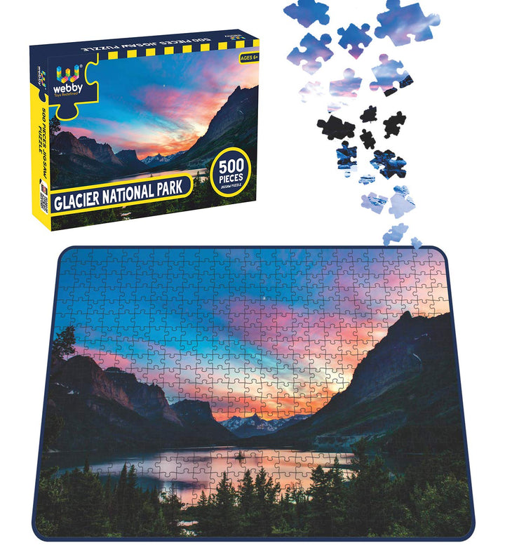 Webby Glacier National Park Wooden Jigsaw Puzzle, 500 pieces