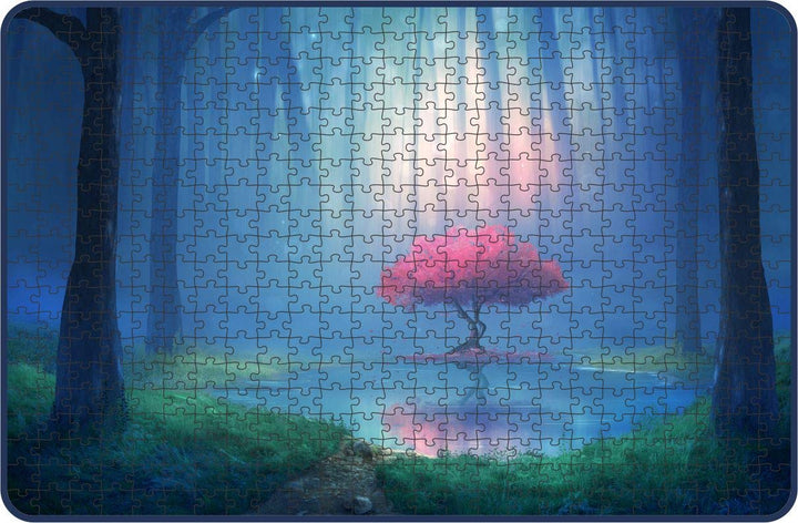 Webby Beautiful Pink Tree in the Forest Wooden Jigsaw Puzzle, 500 pieces