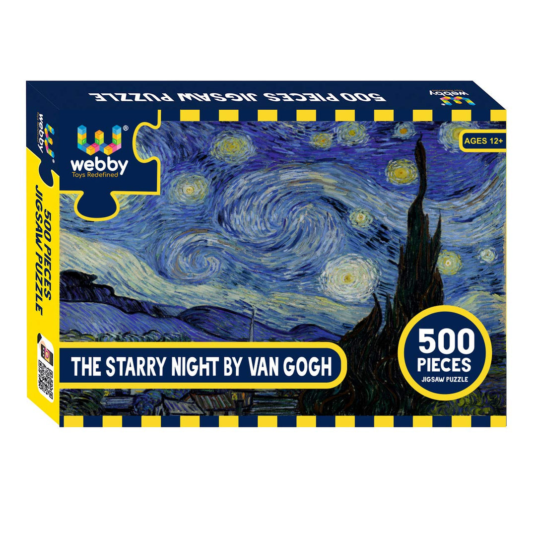 Webby The Starry Night by Van Gogh Wooden Jigsaw Puzzle, 500 pieces