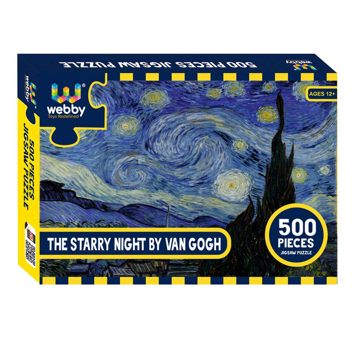 Webby The Starry Night by Van Gogh Wooden Jigsaw Puzzle, 500 pieces