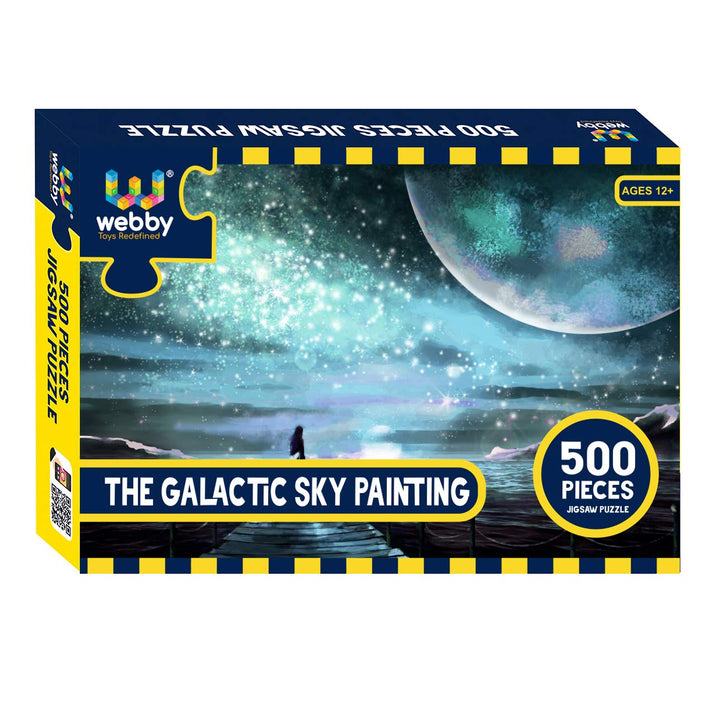 Webby The Galactic Sky Painting Wooden Jigsaw Puzzle, 500 pieces
