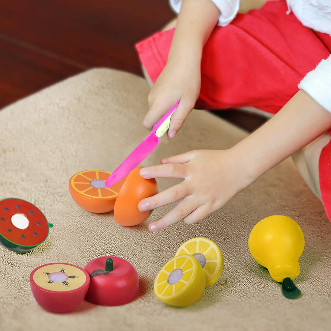 Webby Realistic Sliceable Fruits Cutting Play Toy 9 Pieces (Multicolor)