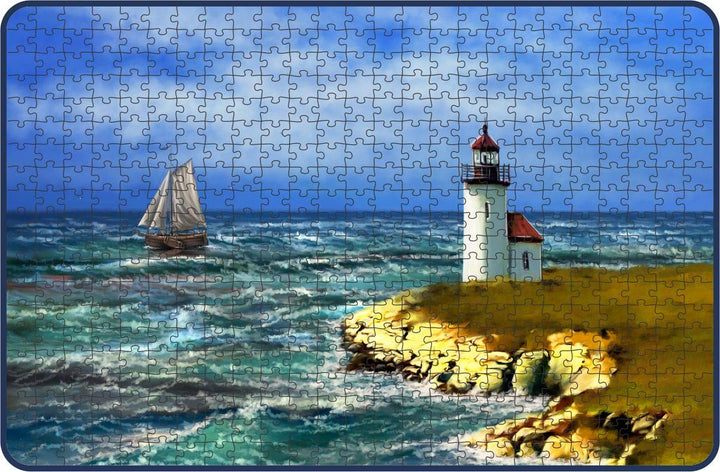 Webby The Lighthouse Landscape Wooden Jigsaw Puzzle, 500 pieces