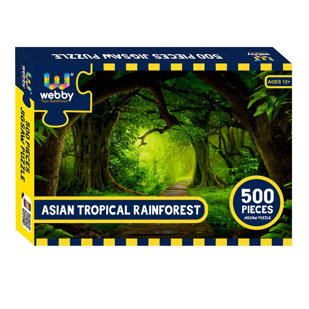Webby Asian Tropical Rainforest Wooden Jigsaw Puzzle, 500 pieces