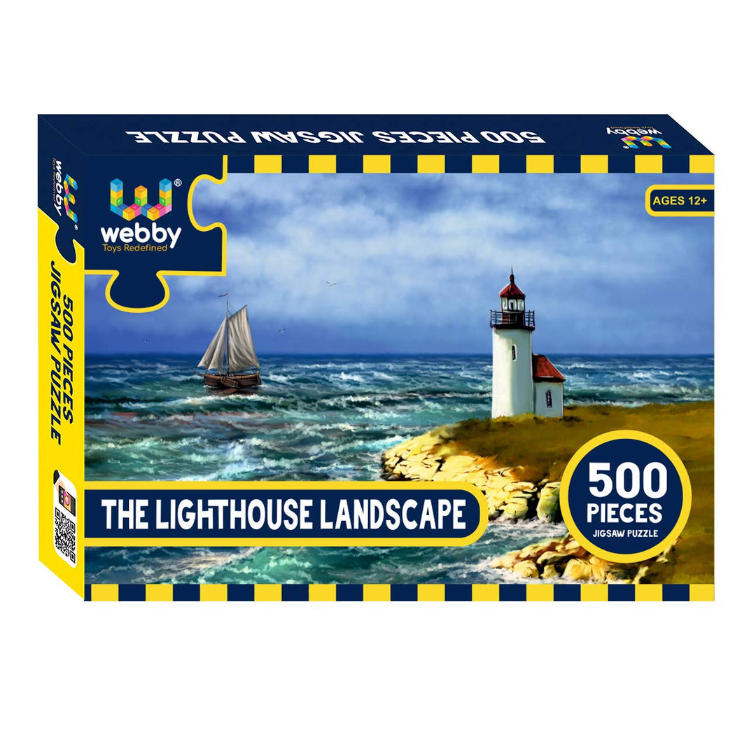 Webby The Lighthouse Landscape Wooden Jigsaw Puzzle, 500 pieces