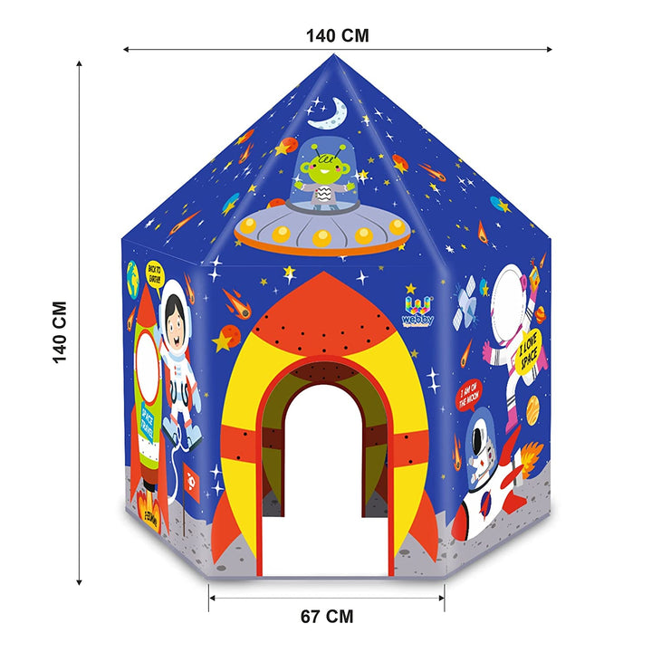 Webby Space Theme Photobooth Playhouse Tent - Multicolor