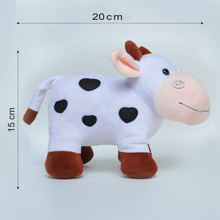 Webby Plush Adorable Standing Cow with Smiling Face