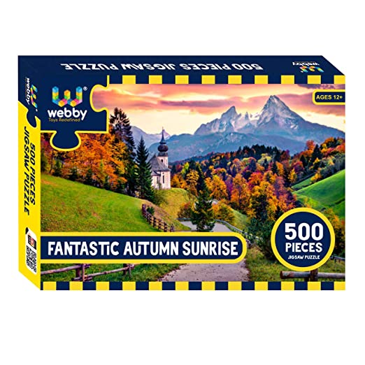 Webby Fantastic Autumn Sunrise Wooden Jigsaw Puzzle, 500 pieces