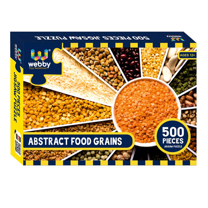 Webby Abstract Food Grains Wooden Jigsaw Puzzle, 500 pieces