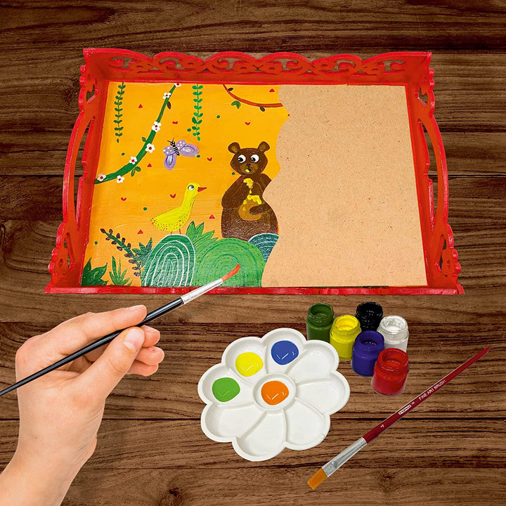 Webby Art and Craft DIY Paint Wooden Serving Tray