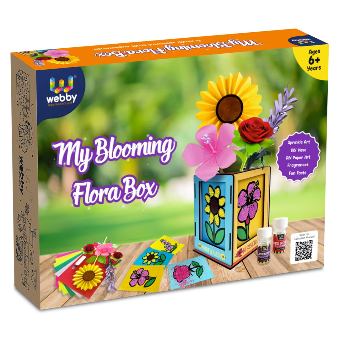 Webby DIY Art and Craft Wooden Blooming Flora Box