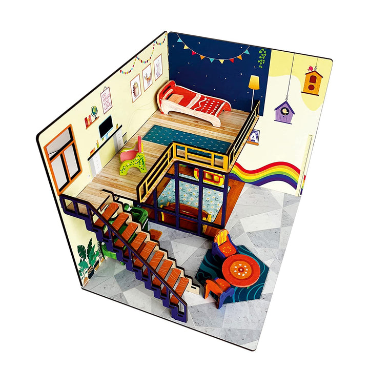 Webby DIY Tin Town Wooden Doll House