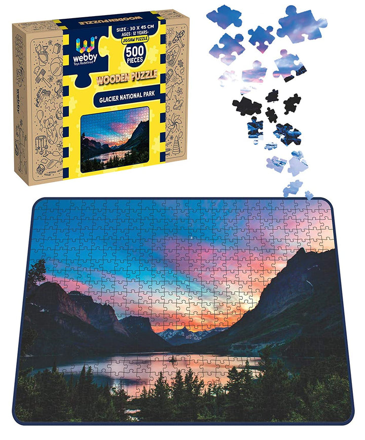 Webby Glacier National Park Wooden Jigsaw Puzzle, 500 pieces
