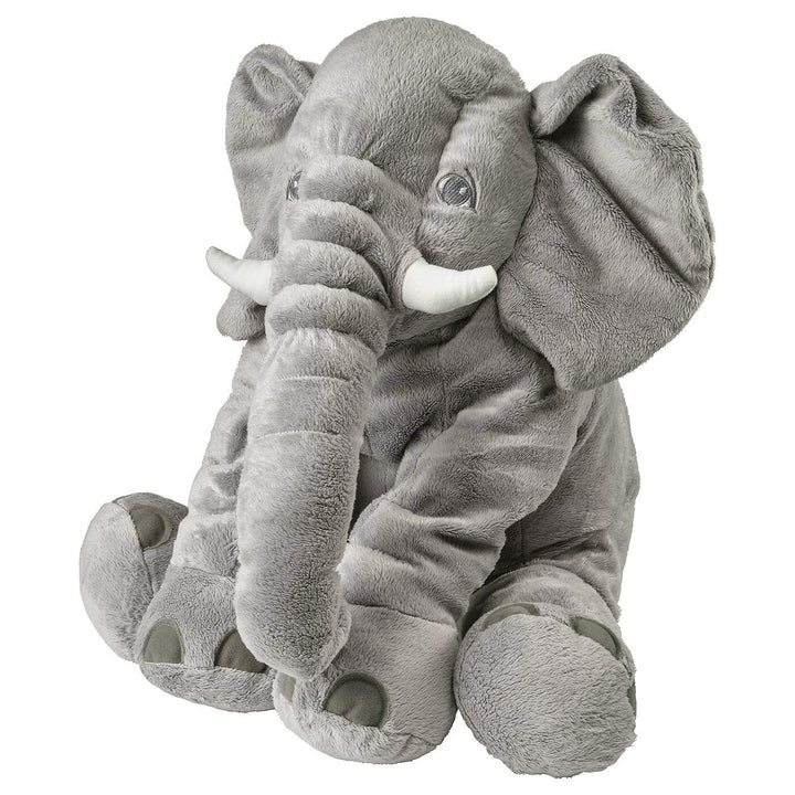 Webby Big Size Stuffed Animal Elephant Soft Toy, 40 CM Grey