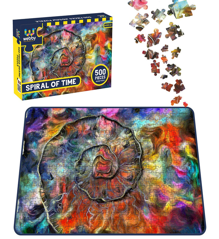Webby Spiral of Time Wooden Jigsaw Puzzle, 500 pieces