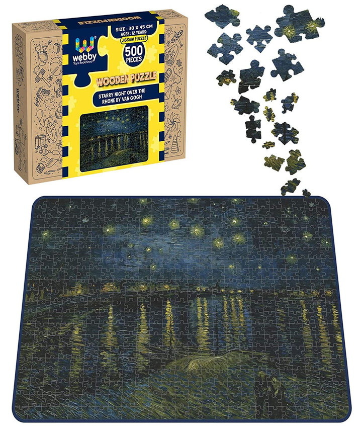 Webby Starry Night Over the Rhône by Van Gogh Wooden Jigsaw Puzzle, 500 pieces