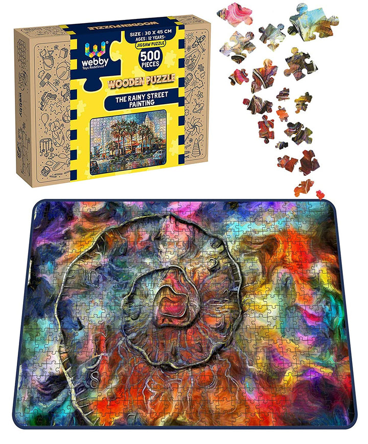 Webby Spiral of Time Wooden Jigsaw Puzzle, 500 pieces