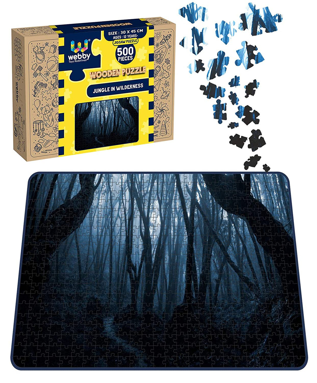 Webby Jungle in Wilderness Wooden Jigsaw Puzzle, 500 pieces