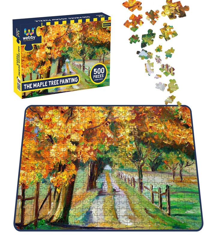 Webby The Maple Tree Painting Wooden Jigsaw Puzzle, 500 pieces