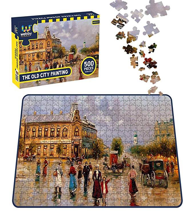 Webby The Old City Painting Wooden Jigsaw Puzzle, 500 pieces