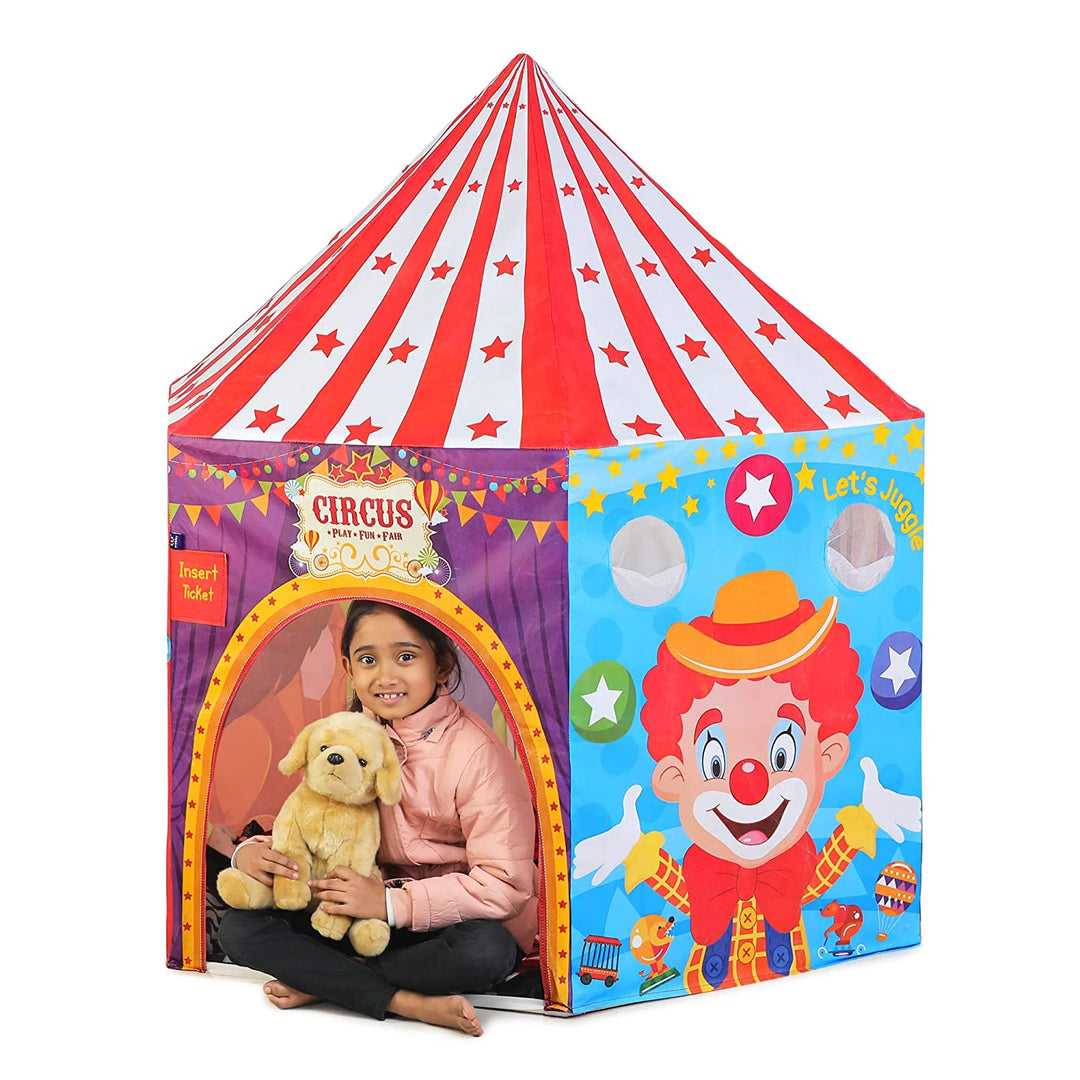 Webby Circus Theme Photobooth Playhouse Tent - Multicolor