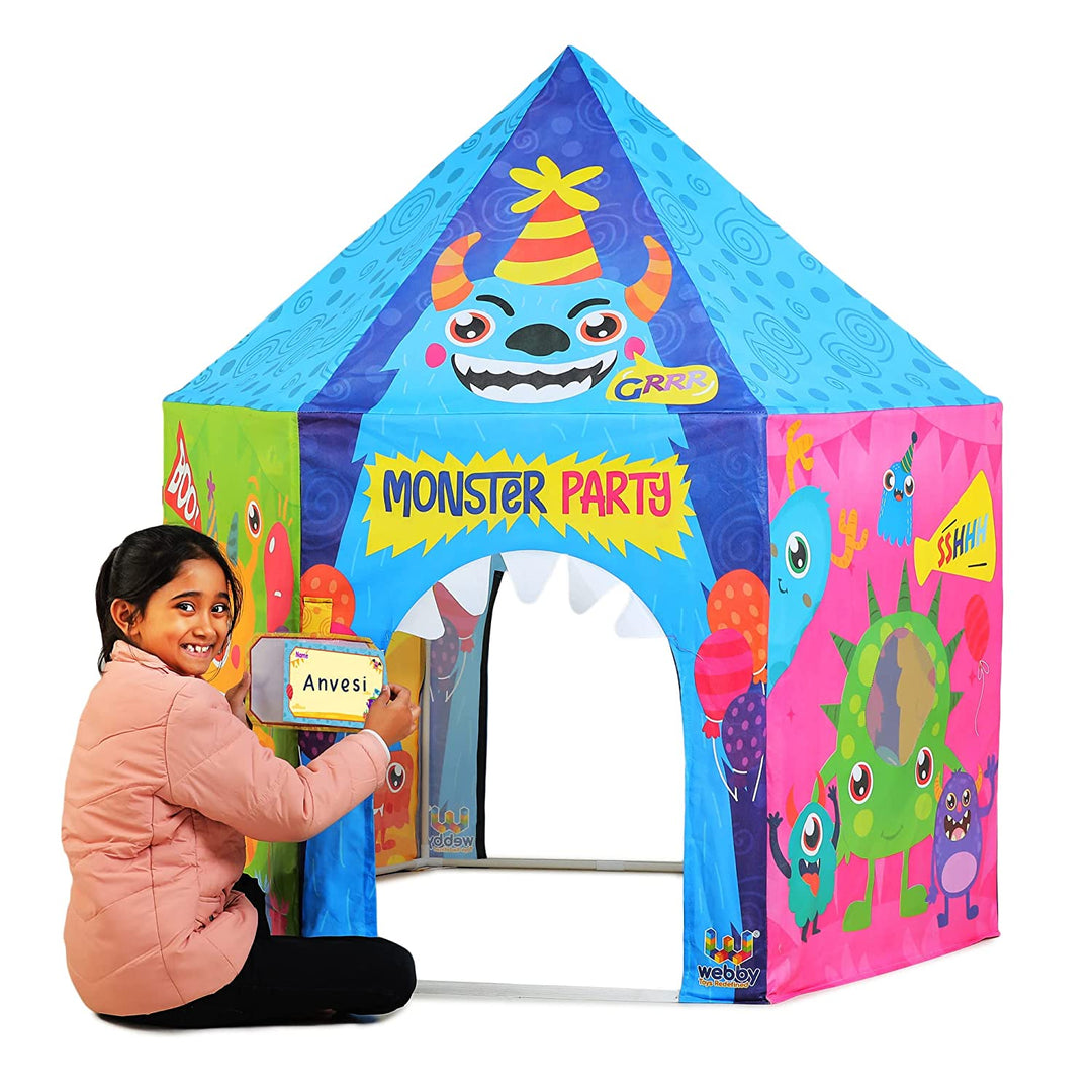 Webby Monster Castle Theme Photobooth Playhouse Tent - Multicolor