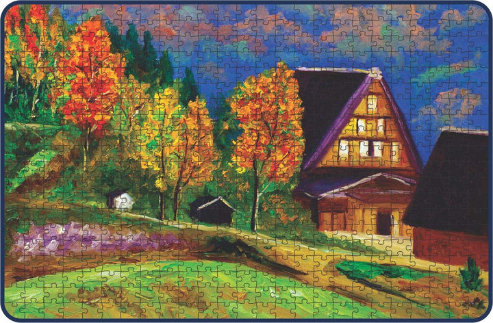Webby Countryside Painting Wooden Jigsaw Puzzle, 500 pieces