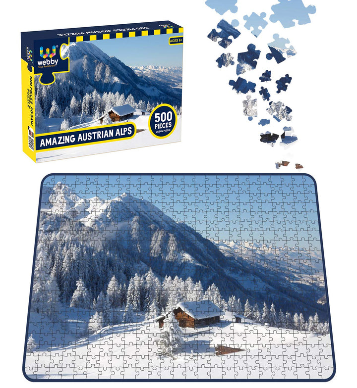 Webby Amazing Austrian Alps Wooden Jigsaw Puzzle, 500 pieces