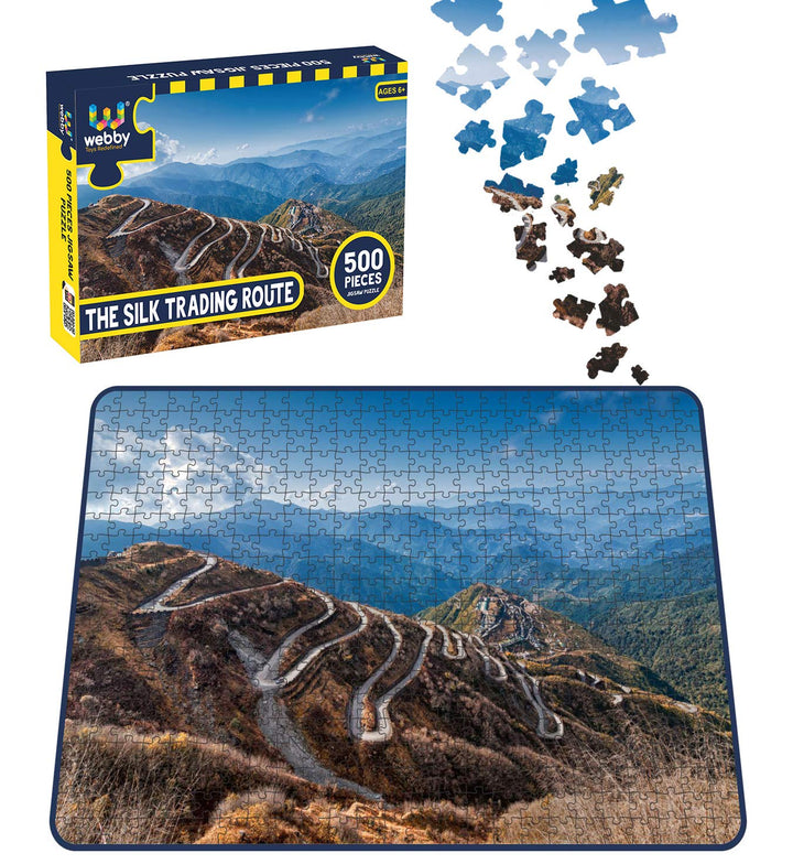 Webby The Silk Trading Route Wooden Jigsaw Puzzle, 500 pieces