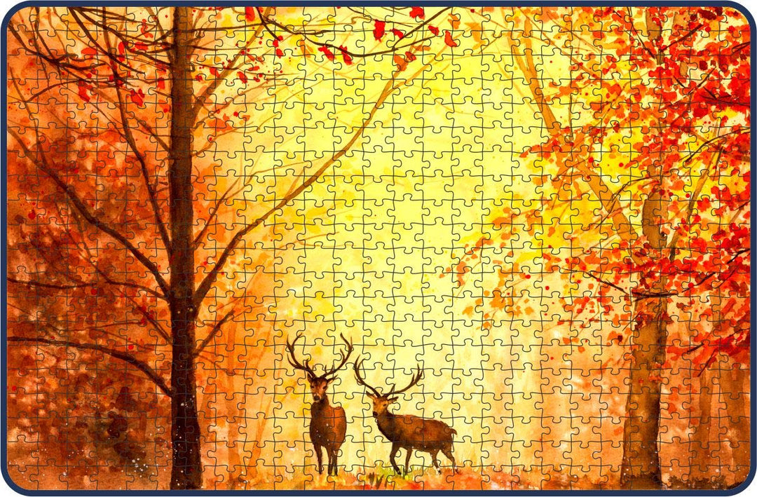 Webby Deer in Autumn Forest Wooden Jigsaw Puzzle, 500 pieces