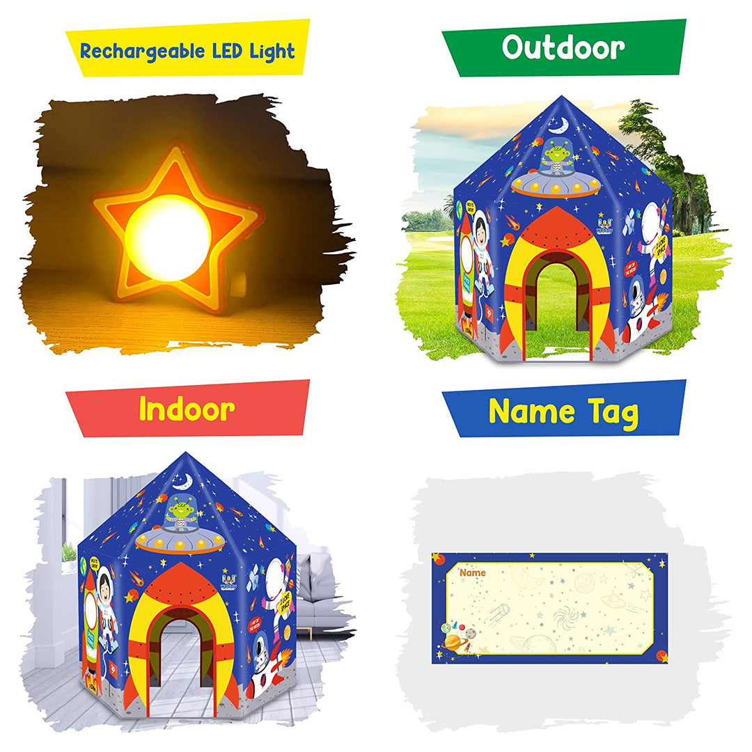 Webby Space Theme Photobooth Playhouse Tent - Multicolor