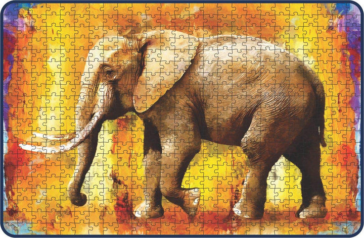 Webby The Elephant Painting Wooden Jigsaw Puzzle, 500 pieces