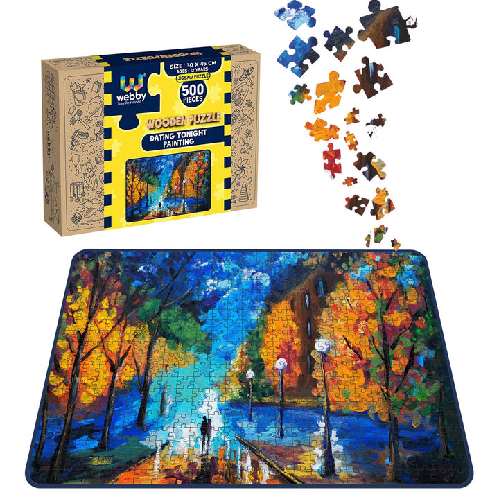 Webby Dating Tonight Painting Wooden Jigsaw Puzzle, 500 pieces