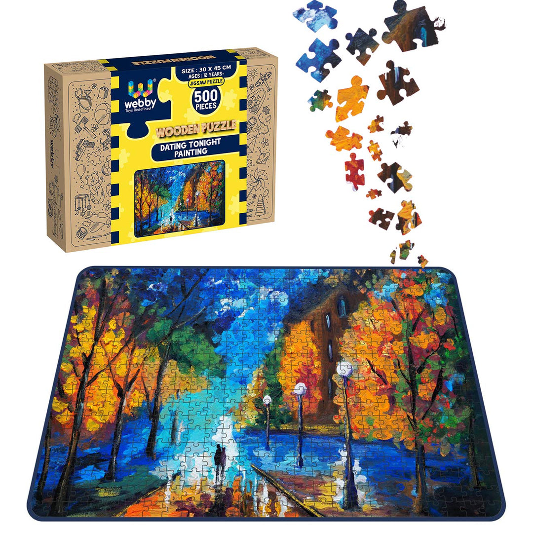 Webby Dating Tonight Painting Wooden Jigsaw Puzzle, 500 pieces