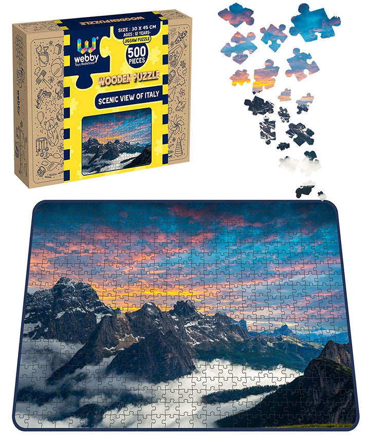 Webby Scenic View of Italy Wooden Jigsaw Puzzle, 500 pieces
