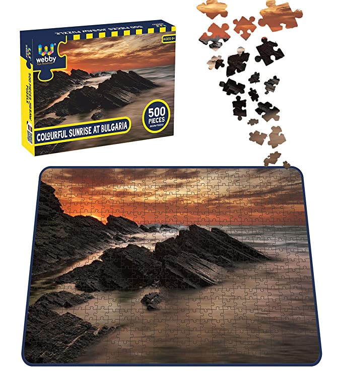 Webby Colourful Sunrise at Bulgaria Wooden Jigsaw Puzzle, 500 pieces