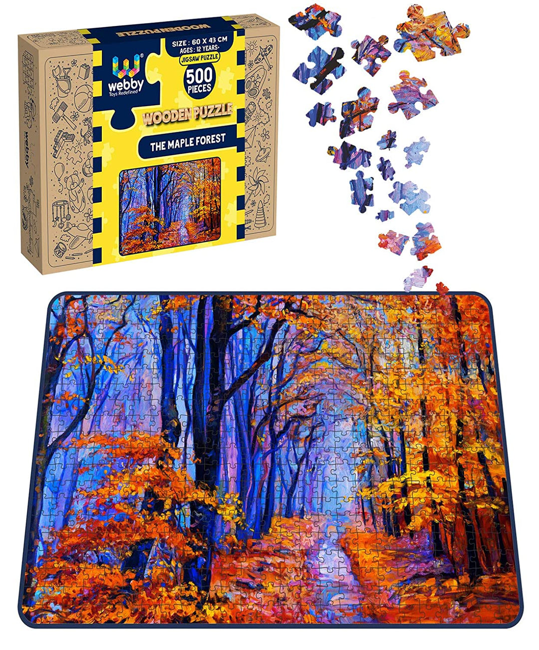 Webby The Maple Forest Wooden Jigsaw Puzzle, 500 pieces