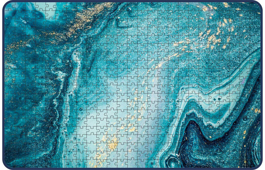 Webby Abstract Ocean Wooden Jigsaw Puzzle, 500 pieces