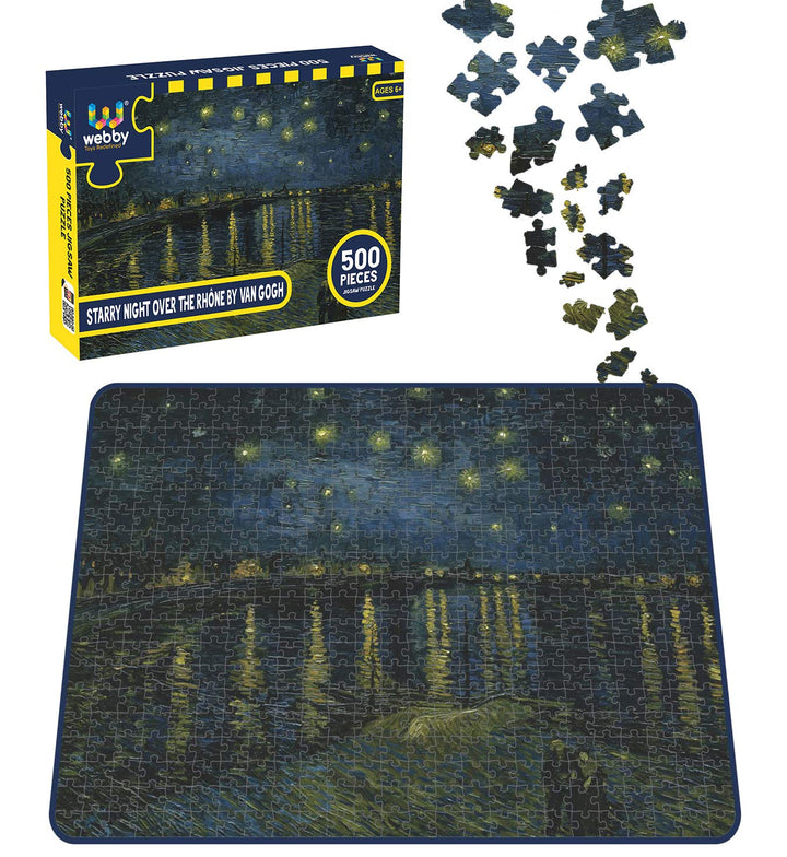 Webby Starry Night Over the Rhône by Van Gogh Wooden Jigsaw Puzzle, 500 pieces