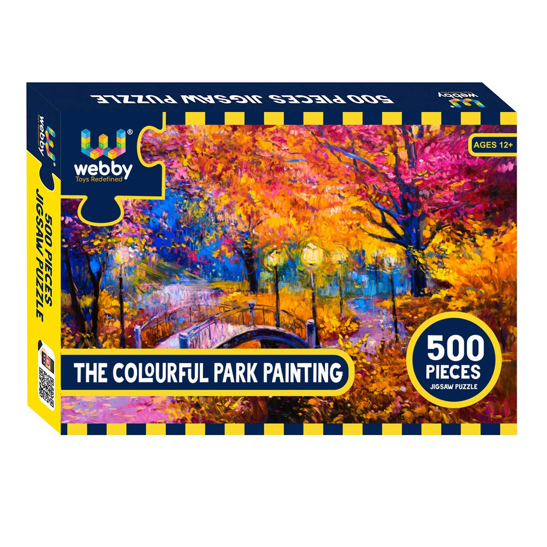 Webby The Colourful Park Painting Wooden Jigsaw Puzzle, 500 pieces