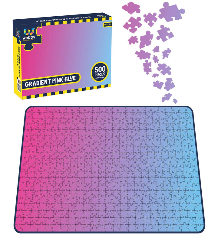Webby Gradient Pink-Blue Wooden Jigsaw Puzzle, 500 pieces