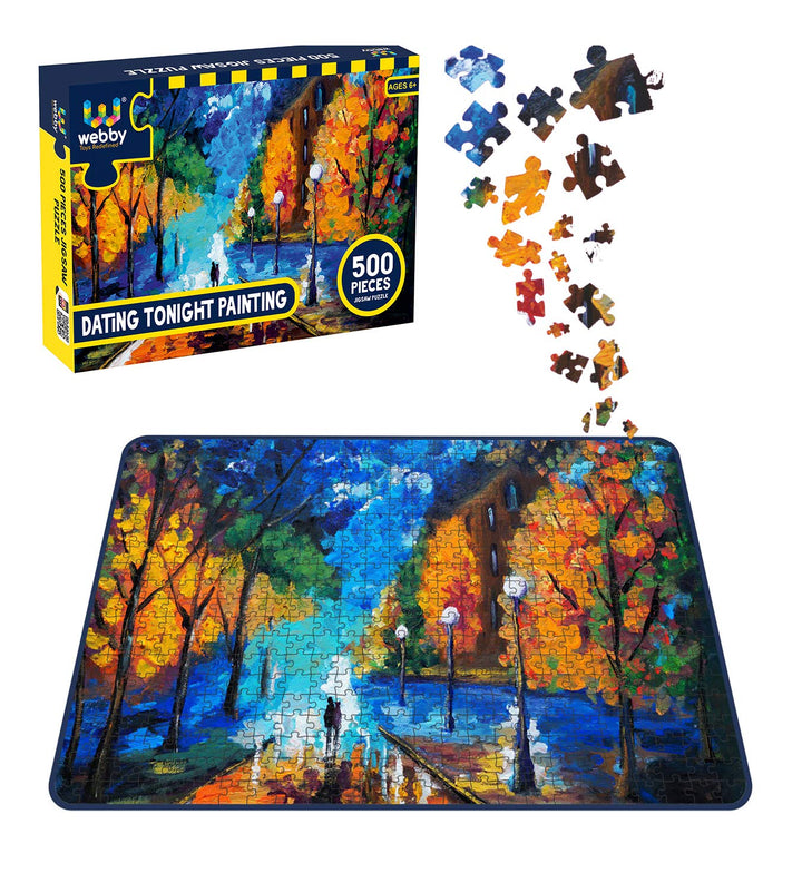 Webby Dating Tonight Painting Wooden Jigsaw Puzzle, 500 pieces