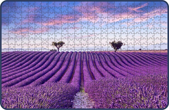 Webby The Endless Lavender Fields Wooden Jigsaw Puzzle, 500 pieces