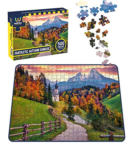 Webby Fantastic Autumn Sunrise Wooden Jigsaw Puzzle, 500 pieces