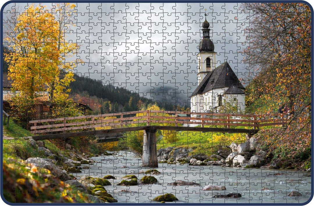 Webby St. Sebastian Church in Germany Wooden Jigsaw Puzzle, 500 pieces