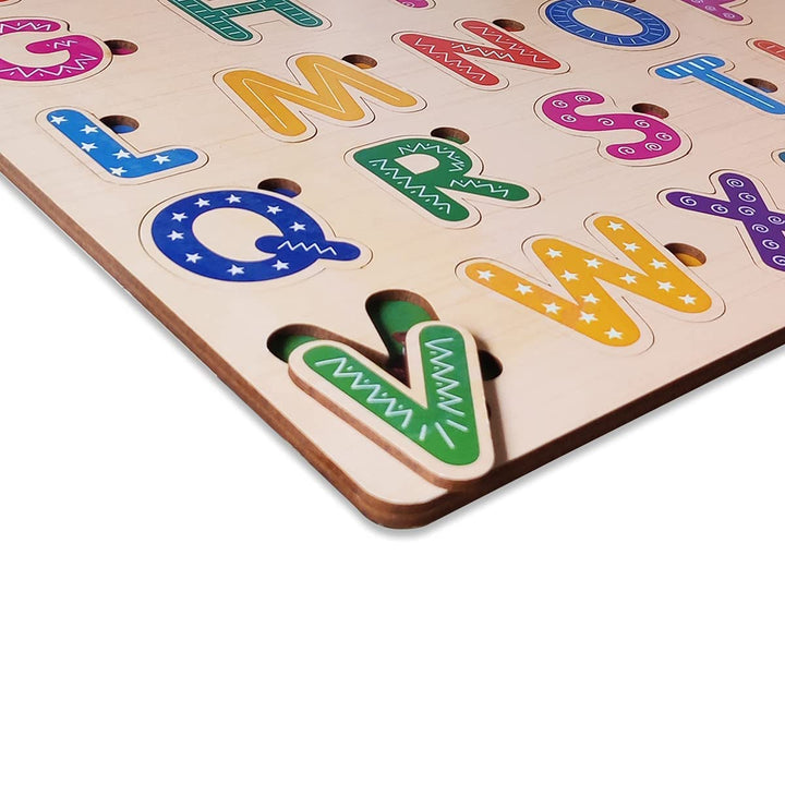 Webby Wooden Capital Alphabets Montessori Educational Pre-School Puzzle