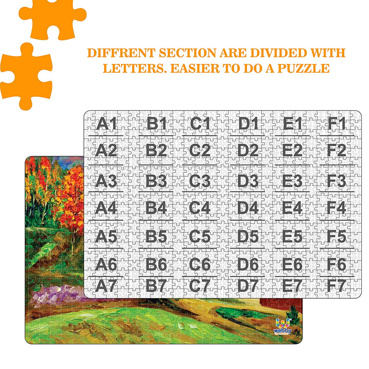 Webby Countryside Painting Wooden Jigsaw Puzzle, 500 pieces