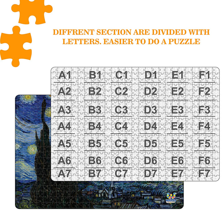 Webby The Starry Night by Van Gogh Wooden Jigsaw Puzzle, 500 pieces