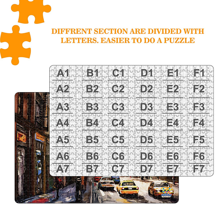 Webby The New York Street Painting Wooden Jigsaw Puzzle, 500 pieces